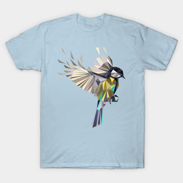 Songbird Cyanistes Caeruleus Blue Tit Bird Paridae T-Shirt by XOOXOO